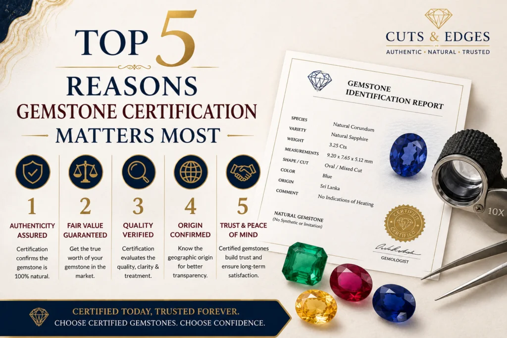 Top 5 Reasons Gemstone Certification Matters Most