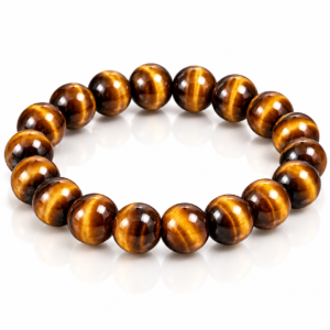 NATURAL TIGER'S EYE BEADS BRACELET.